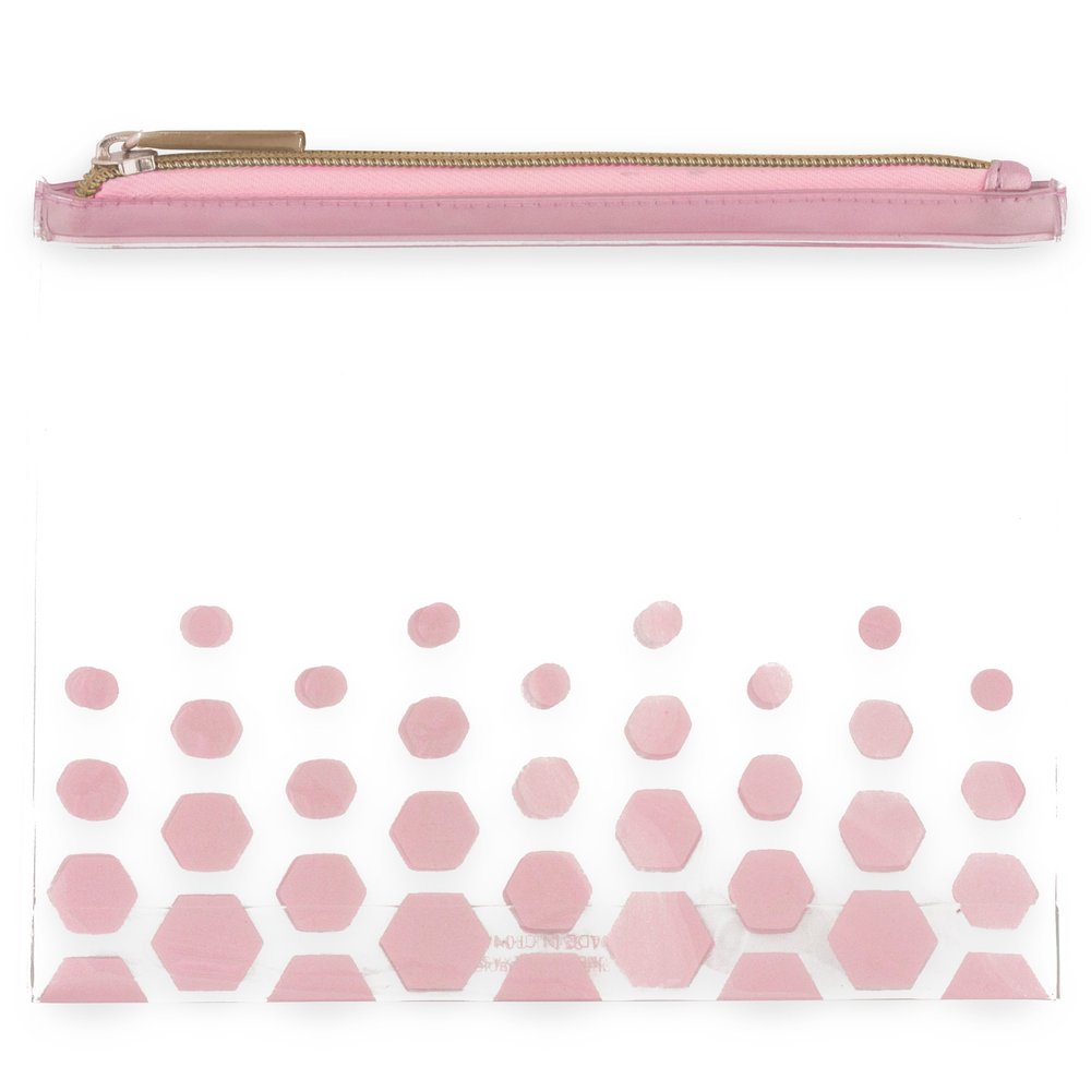 Karma Gifts Clear Cosmetic Bag, Pink