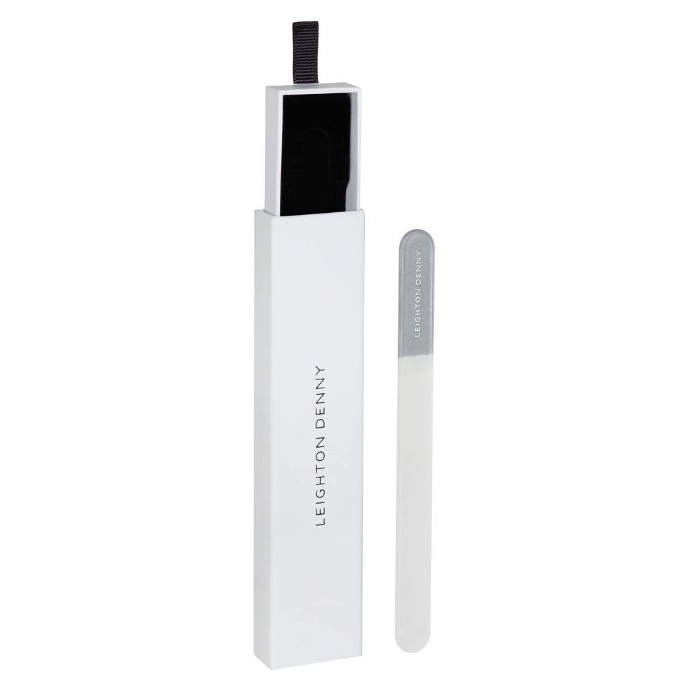 Leighton Denny Hardened Glass Crystal Nail File in Aluminimum Case Replace traditional nail files and emery boards
