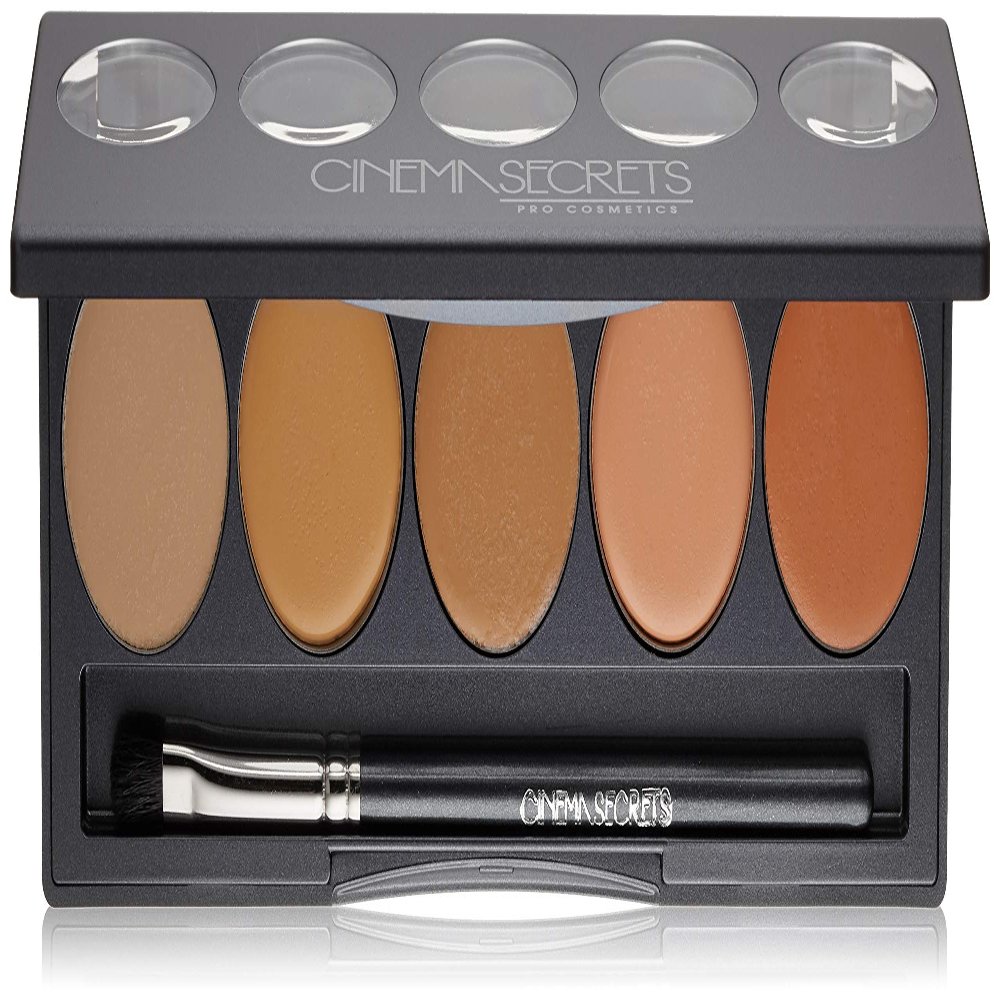 Cinema Secrets Ultimate Corrector 5-in-1 Palette No.1- Cream Concealer for Dark Circles, Blemishes & Scars - Color Correct, Contour & Highlight with Buildable Full Coverage