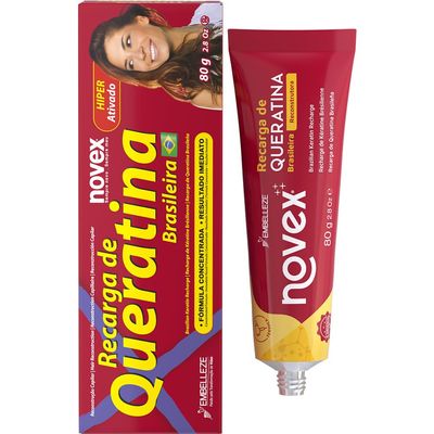Novex Keratin Recharge Leave in Conditioner - Reconstructive Keratin, Frizz control & Damage Repair