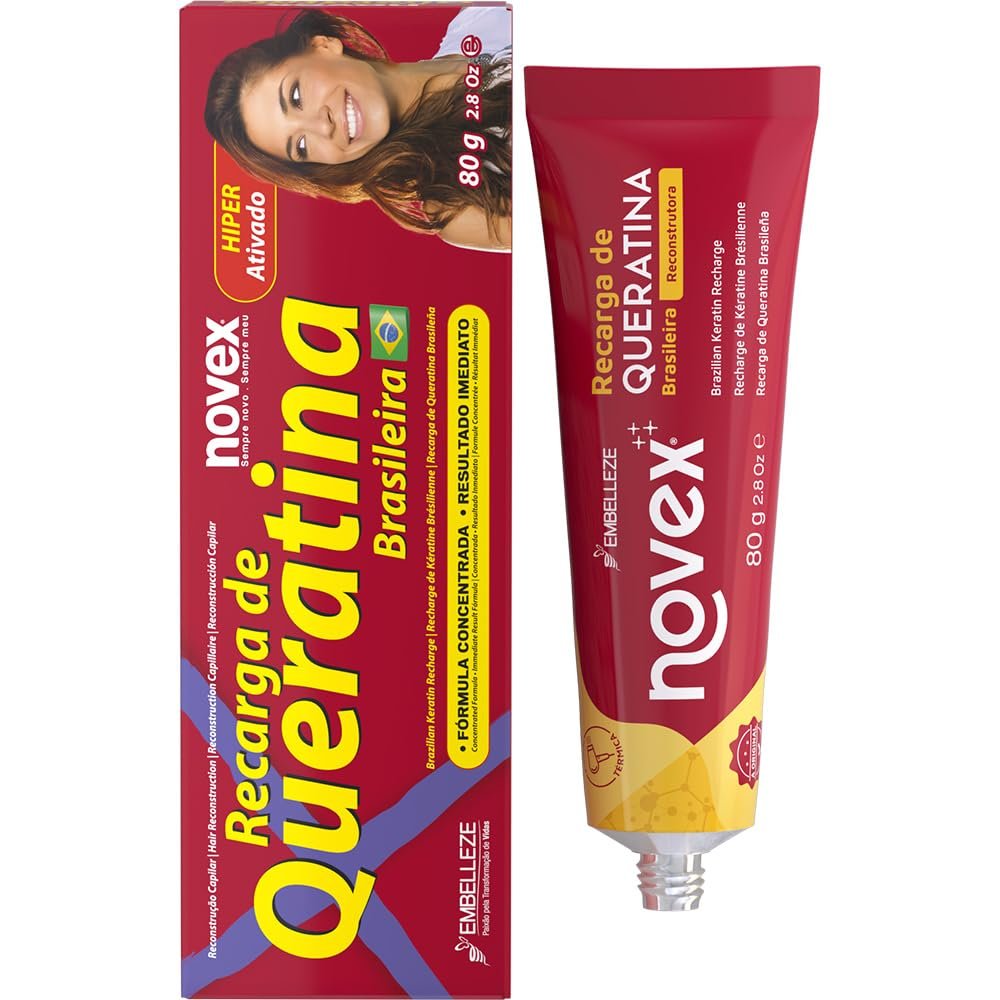 Novex Keratin Recharge Leave in Conditioner - Reconstructive Keratin, Frizz control & Damage Repair
