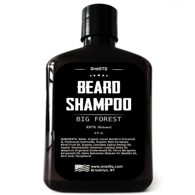 Big Forest Beard Growth Shampoo; All Natural & Organic Facial Hair Wash; Mens Liquid Soap Lathers Big and White, 9 Ounce Bottle