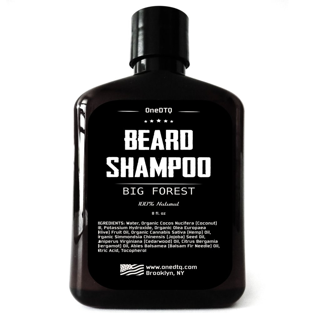 Big Forest Beard Growth Shampoo; All Natural & Organic Facial Hair Wash; Mens Liquid Soap Lathers Big and White, 9 Ounce Bottle