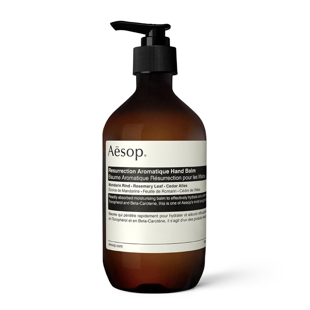 Aesop Resurrection Aromatique Hand Balm - Rich, Moisturizing Balm for Hands and Cuticles - Fragrant Botanicals and Skin-Softening Emollients - 16.9 oz