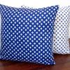 Artisan Pillows Geometric Crosshatch Indigo Blue Linen Reversible Modern Accent 20x20 Throw Pillow with Poly Insert view 1