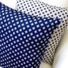 Artisan Pillows Geometric Crosshatch Indigo Blue Linen Reversible Modern Accent 20x20 Throw Pillow with Poly Insert view 4