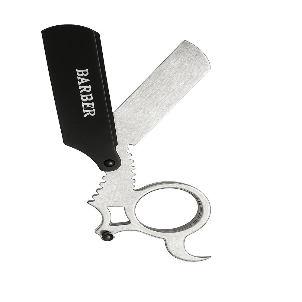 Barber Salon Straight Cut Throat Wet Shaving Razor Shavette Rasoirs 4 Colours (Black)