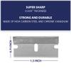 CANOPUS Single Edge Industrial Razor Blades, 100% Made in USA, Heavy Duty Straight Edge Razors, Box & Carton Cutter Replacement Blades, Glass & Paint Scraper Razor Blades (Box of 100) view 3