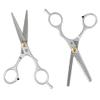2 Scissors Hair Hairdresser Sculptor in stainless steel with finger rest 6 " view 1