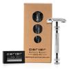 Parker 99R Chrome Long Handle Heavyweight Butterfly Open Double Edge Safety Razor for Men | 5 Parker Premium Platinum Double Edge Razor Blades Included | Iconic Brand view 1