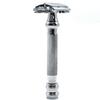 Parker 99R Chrome Long Handle Heavyweight Butterfly Open Double Edge Safety Razor for Men | 5 Parker Premium Platinum Double Edge Razor Blades Included | Iconic Brand view 2