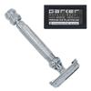 Parker 99R Chrome Long Handle Heavyweight Butterfly Open Double Edge Safety Razor for Men | 5 Parker Premium Platinum Double Edge Razor Blades Included | Iconic Brand view 3