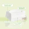 Intrinsics Petite Cotton Squares (200 Count)  2x2 4-Ply Medium-High Absorbency Pads, Lint-Free Hypoallergenic Cotton for Face, Makeup Removal, Skincare, and Spa Use view 2