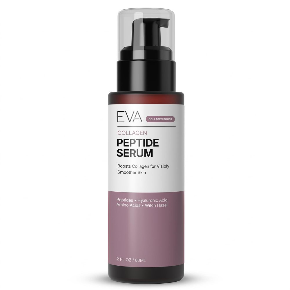 Eva Naturals Collagen Multi Peptide Serum for Face, Anti Aging, 2 oz
