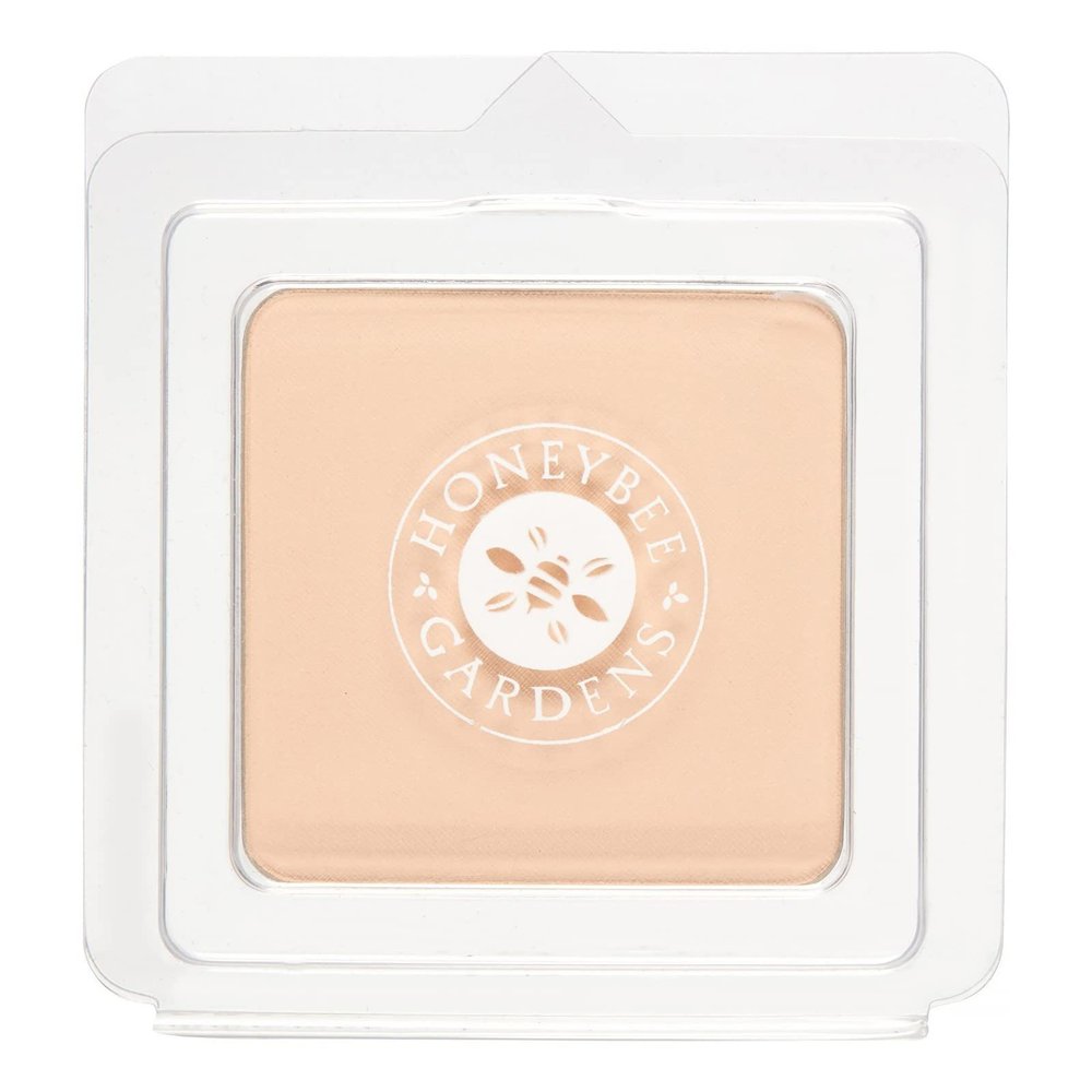 Honeybee Gardens Pressed Mineral Powder Foundation Refill, Supernatural, Neutral Light Shade, Adjustable Coverage, Natural Finish, With Botanical Extracts And Vitamin E, 7.5g