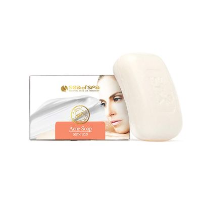 Acne Soap Sea of Spa's rich Acne Soap is rich with natural Dead Sea black mud and minerals.