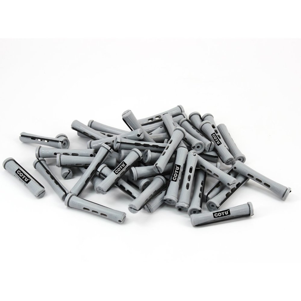 24 pc of COTU (R) Hair Perm Rods Long Size - Gray Color