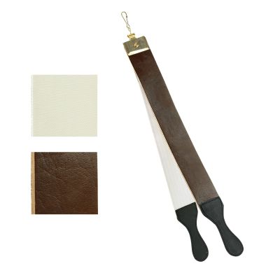 BLADE PRO Premium Leather Barber's Strop | Size 23" x 2.5" | Knife Honing & Sharpening | With Swivel Clip | Ideal for Professionals & Enthusiasts