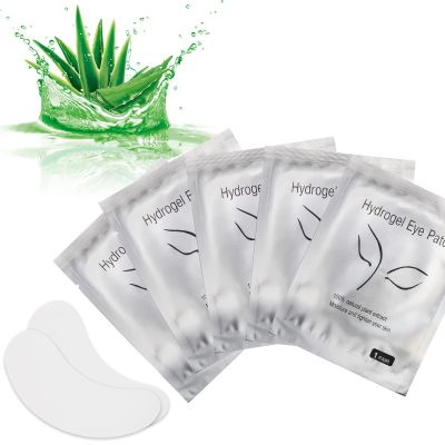 AHIER Eyepads Eyelash Extensions Lint Free, 100 Pairs Set Eye Pads for Lash Extensions, Hydrogel Eye Patch DIY False Eyelash Lash Extension Makeup Eye Gel Pad