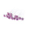 20pcs Rhinestone Rose Flower Hair Bobby Pin Crystal Bride Wedding Metal Hair Clip Decoration U Shape Jewelry Headpiece Accessories, Pink view 1