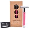 Parker 29L Pink, Long Handle Butterfly Open Double Edge Safety Razor for Women, 5 Parker Premium Platinum Double Edge Razor Blades Included view 1
