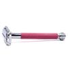 Parker 29L Pink, Long Handle Butterfly Open Double Edge Safety Razor for Women, 5 Parker Premium Platinum Double Edge Razor Blades Included view 4