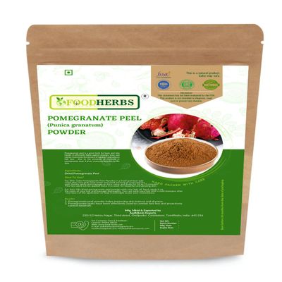 FOODHERBS Pomegranate Peel Powder | 200 Gms / 0.44 Lbs | Anar | Punica Grantum