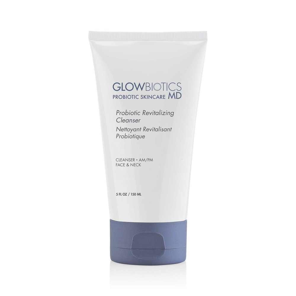 Glowbiotics Probiotic Revitalizing Cleanser - Anti-Aging Face Wash with Peptides - 5 oz - Hydrating Gel for Hormonal, Dry & Mature Skin