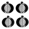 Prettyou 2.5 Inches Effortless Beauty Assorted Side Combs Ponytail Hair Clip Comb Pin Round Banana Clips, Pack of 4 (Black) view 1