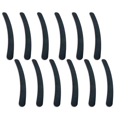 12PCS Black Banana Curved Double Sided Strip Grit Nail File Polish Emery Board Buffering Sanding Art Manicure Buffer Nail Art Tools