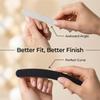 12PCS Black Banana Curved Double Sided Strip Grit Nail File Polish Emery Board Buffering Sanding Art Manicure Buffer Nail Art Tools view 4