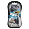 BIC S4FMP31 Flex 4 Disposable Men's 4 Blade Razor, Gray/Black 3 Razors/Pack view 1