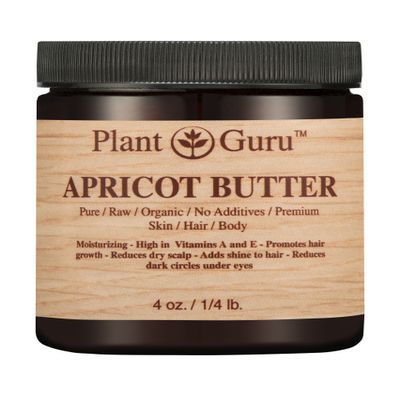 Apricot Body Butter 4 oz. 100% Pure Raw Fresh Natural Cold Pressed. Skin, Hair, Nail Moisturizer, DIY Creams, Balms, Lotions, Soaps.