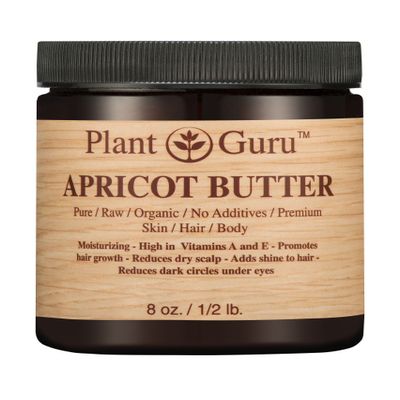 Apricot Body Butter 8 oz. 100% Pure Raw Fresh Natural Cold Pressed. Skin, Hair, Nail Moisturizer, DIY Creams, Balms, Lotions, Soaps.