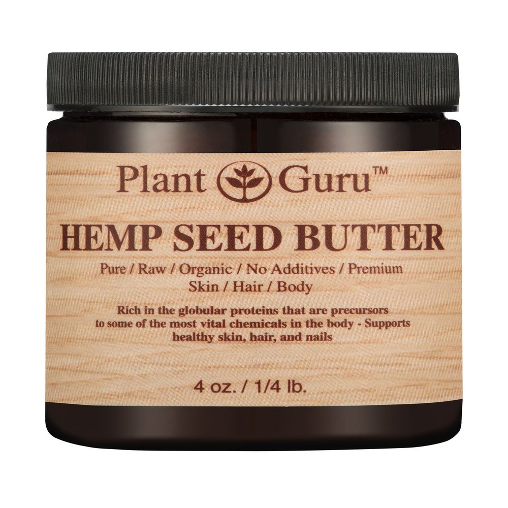 Hemp Seed Butter 4 oz. 100% Pure Raw Fresh Natural Cold Pressed. Skin Body and Hair Moisturizer, DIY Creams, Balms, Lotions, Soaps.
