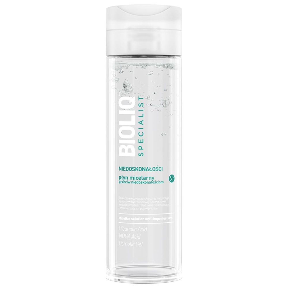 Bioliq Specialist Anti-Imperfections Micellar Solution - Cleanses Skin, Removes Makeup & Impurities, Oleanolic Acid & NDGA Formula for Clear, Mattified Skin - Ideal for Imperfection-Prone Skin - 200ml