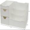 Mantello Cosmetic Storage Organizer - Sitting on Your Vanity, Bathroom Counter or Dresser - Easily Organize Your Cosmetics, Jewelry, Hair Accessories (White) view 2
