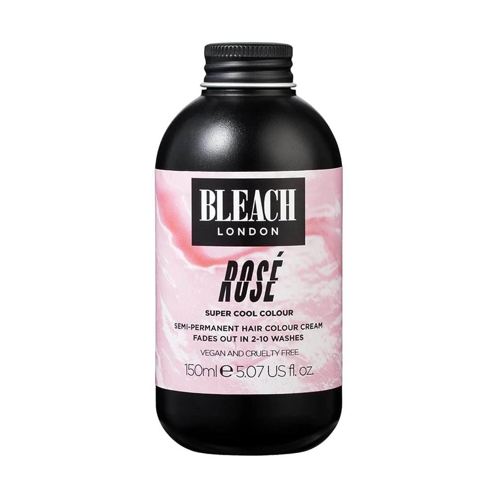 Bleach London Ros Super Cool Colour - Pastel Pink Hair Dye - Vegan & Peta-Approved Semi-Permanent Direct Dye - (150 ml)