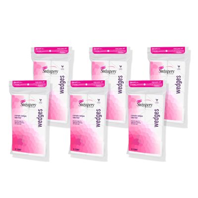 Swisspers Premium Cosmetic Wedges, Latex-Free Makeup Wedge, 32 per Package, 6 Packs (Total Count 192)