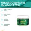 Allurials 99.75% Pure & Organic Aloe Vera Gel - Made in USA, Clinically tested & Dermatologist approved, Hydrates & Heals Dry & Damaged Skin & Hair- 12 Oz view 2
