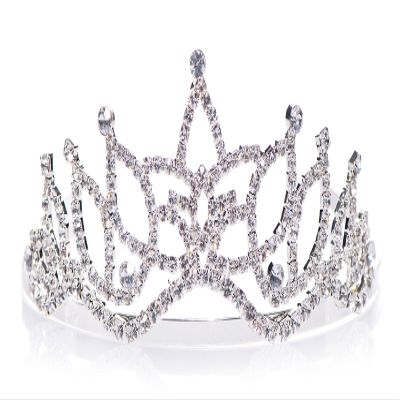 Anderson's Amara Rhinestone Tiara, Sparkling 2-Inch Silver Crown with Clear Faux Diamonds, Adjustable Band & Comfort Combs, Perfect for Proms, Homecomings, Weddings, Pageants & Special Events