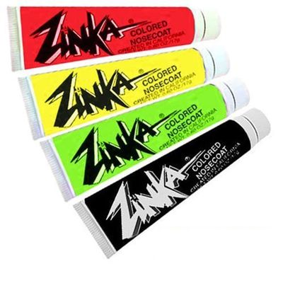 Zinka Colored Sunblock Zinc Waterproof Nosecoat 4 Pack Bundle - Rasta