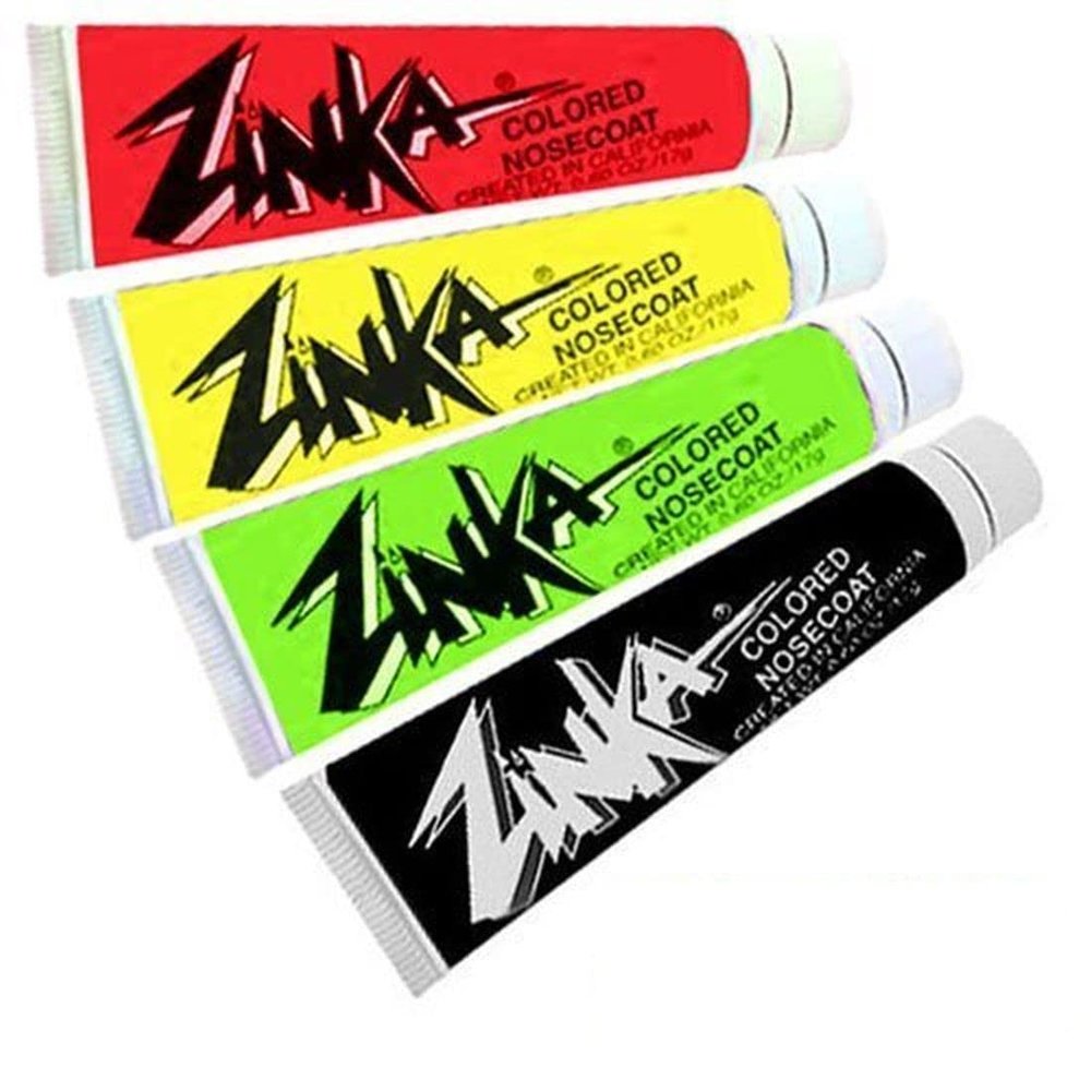 Zinka Colored Sunblock Zinc Waterproof Nosecoat 4 Pack Bundle - Rasta