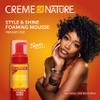 Creme of Nature Style & Shine Foaming Mousse, Defines Curls & Controls Frizz, Moisturizes Hair while Adding Shine with Argan Oil from Morocco, 7 fl oz view 2
