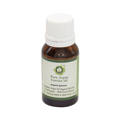 R V Essential Pure Argan Carrier Oil 15ml (0.507oz)- Argania Spinosa (100% Pure and Natural Cold Pressed)