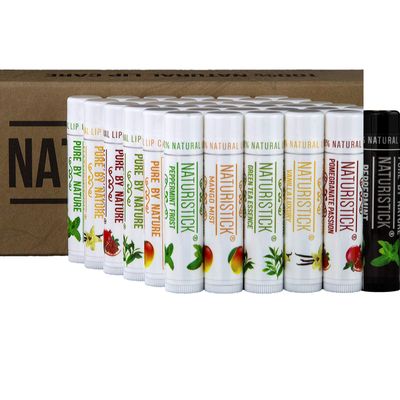 Naturistick Premium Beeswax Lip Balm for Dry, Chapped Lips | 100% Natural Lip Care | Coconut Oil, Shea Butter, Aloe Vera | Moisturizing, Chemical-Free Chapstick | 36 Pack Assorted Scents | Made in USA