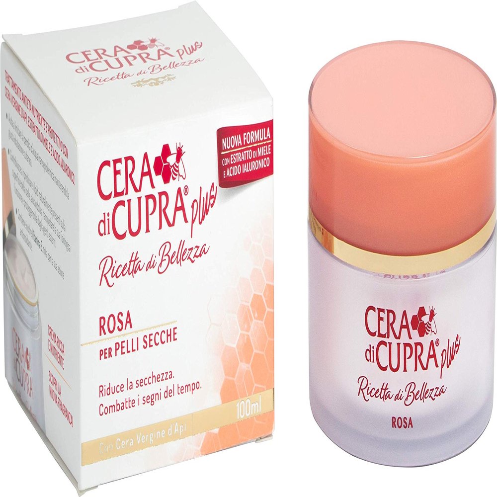 Cera di Cupra Plus"Rosa per Pelli Secche" Cream for Dry Skin, Anti-age Formula - 3.4 Fluid Ounces (100ml) Jar [ Italian Import ]