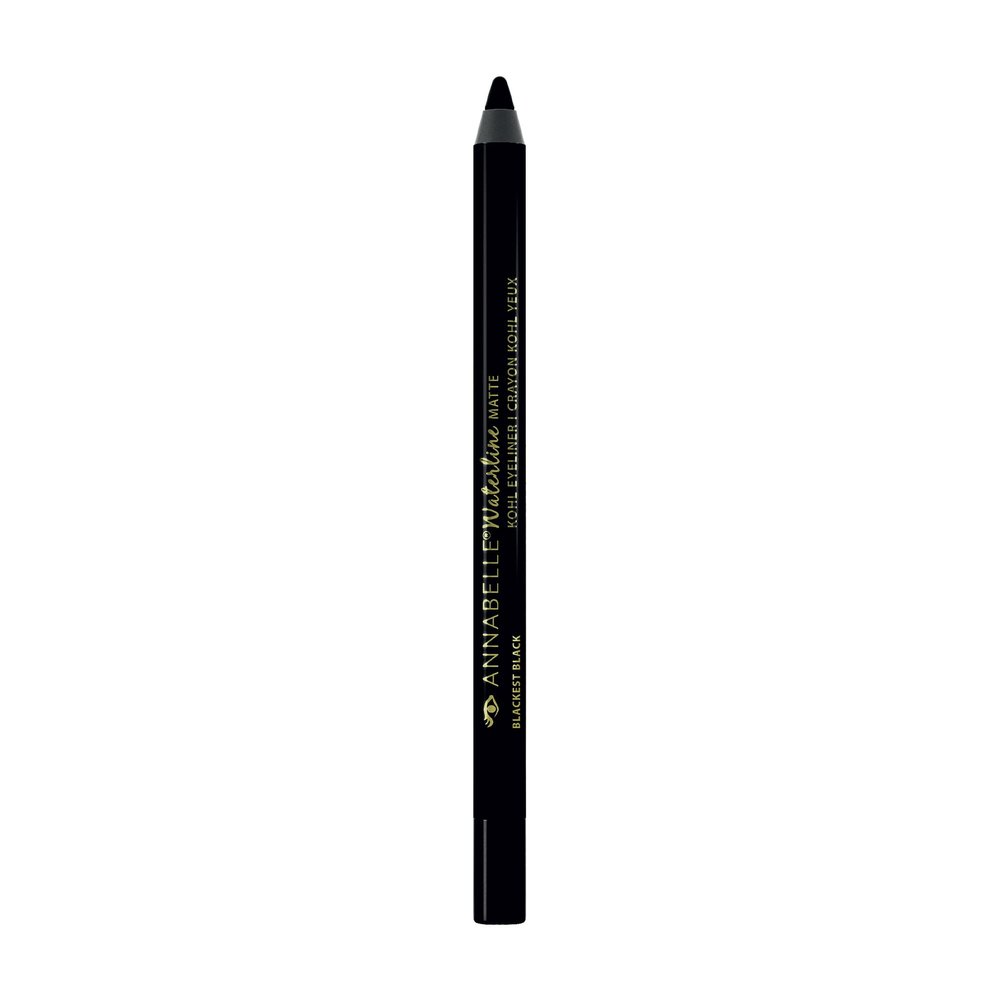 Annabelle Waterline Matte Kohl Eyeliner Pencil, Blackest Black, Intense Colours, Matte Finish, Easy-To-Apply, Long-Lasting 10H, Waterproof, Transfer-proof, Cruelty-Free, 1.2 g