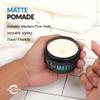 Challenger Matte Cream Pomade Combo | Natural, Shine Free Styling Product | Medium Firm All-Day Hold | Travel Friendly Water Based Hair Gel | For All Hair Types | 3oz and 1.5oz Jars view 4