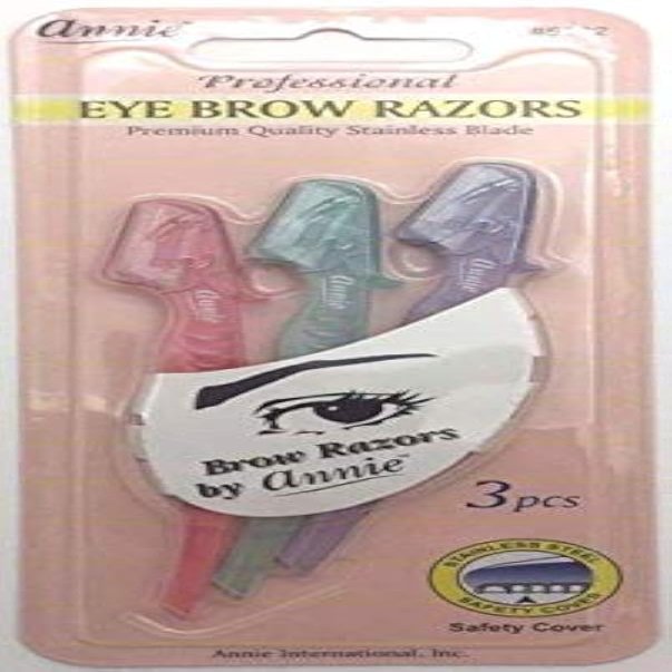 Annie Eyebrow Razor Set 3ct Asst Color